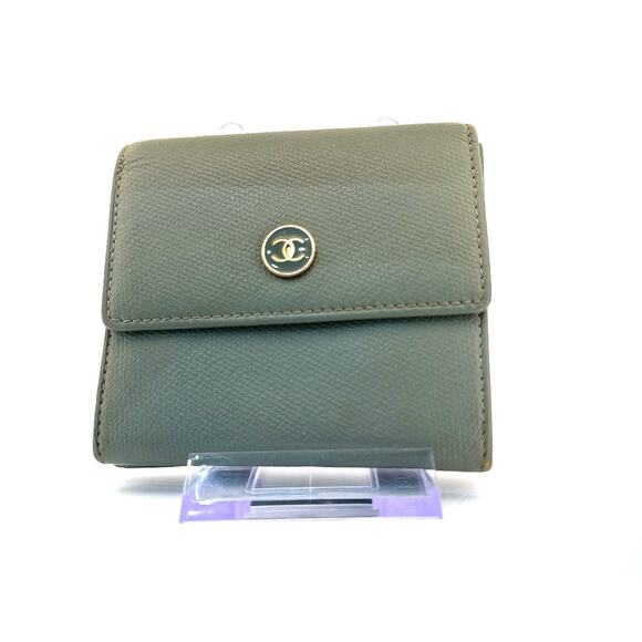 Chanel Caviar Leather Compact Tri-Fold Wallet – Light Olive Green - Picture 1 of 6